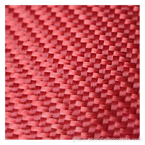 Red Aramid Fabric Textile red twill para aramid fiber fabric Factory